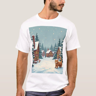 T-shirt with Christmas and cats