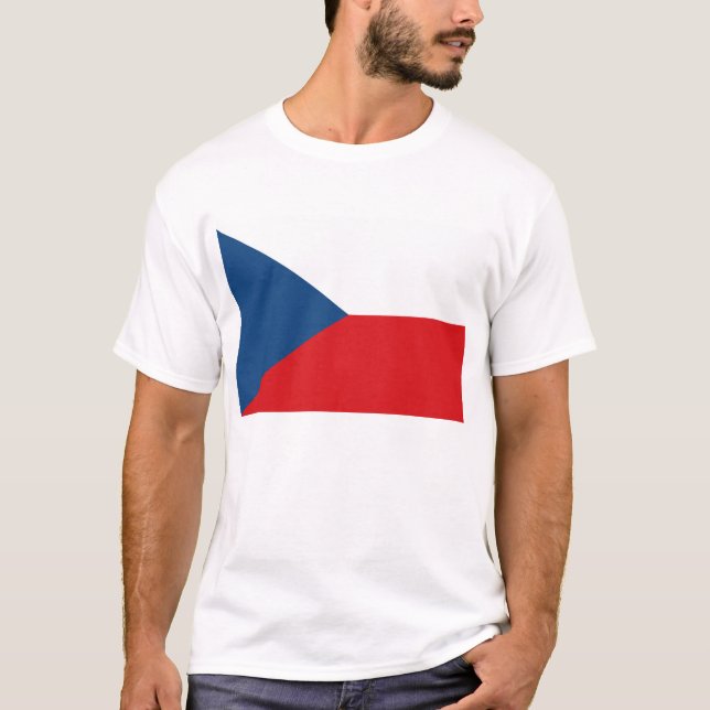 T Shirt with Flag of Czechia (Front)