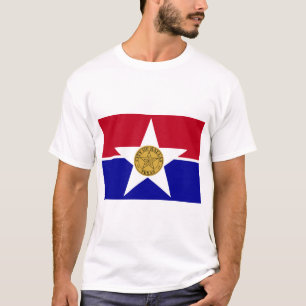 T Shirt with Flag of Dallas, Texas, USA