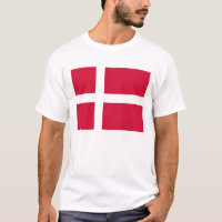 T Shirt with Flag of Denmark