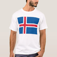 T Shirt with Flag of Iceland