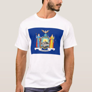 T Shirt with Flag of New York State USA