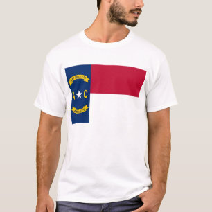 T Shirt with Flag of North Carolina State USA