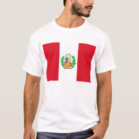 T Shirt with Flag of Peru