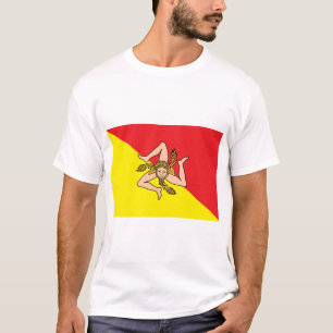 T Shirt with Flag of Sicily, Italy