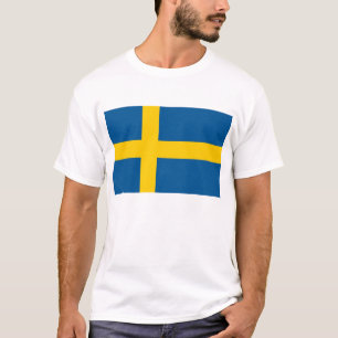 T Shirt with Flag of Sweden