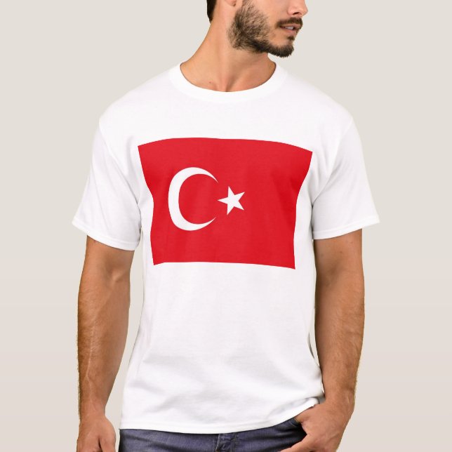 T Shirt with Flag of Turkey (Front)