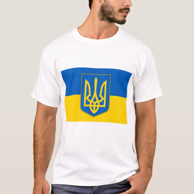 T Shirt with Flag of Ukraine (Front)
