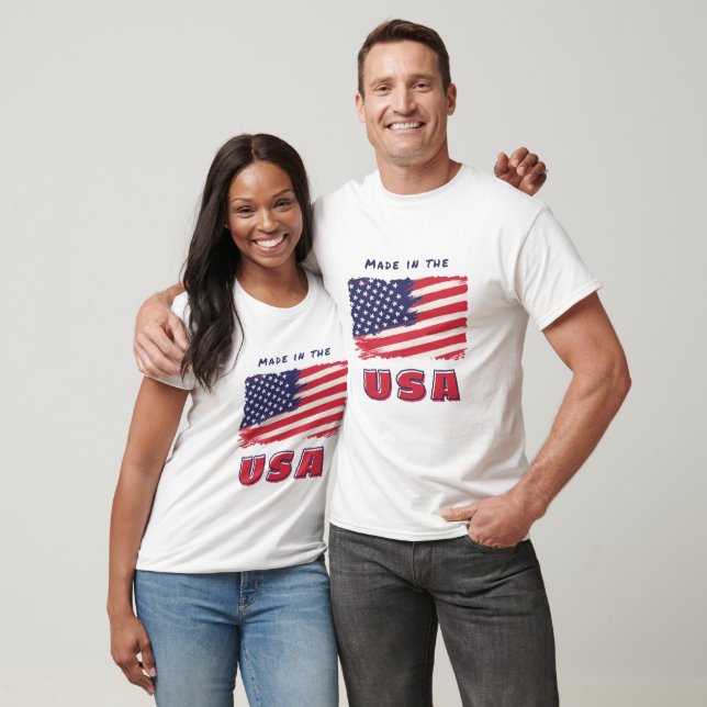  T-shirt with flag of USA (Unisex)