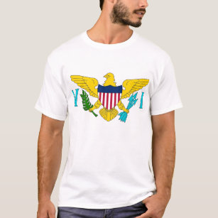 T Shirt with Flag of Virgin Islands USA