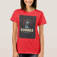 T shirt with half sleeves Summer Paradise Design