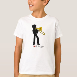 T-shirt with illustration of trombonist