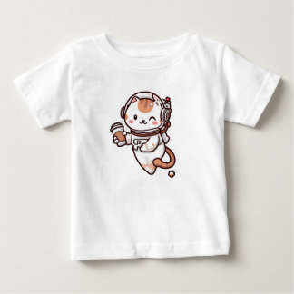 T-shirt with kitten in space