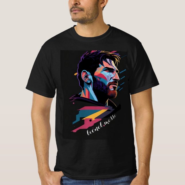 T-shirt with lionel messi image (Front)