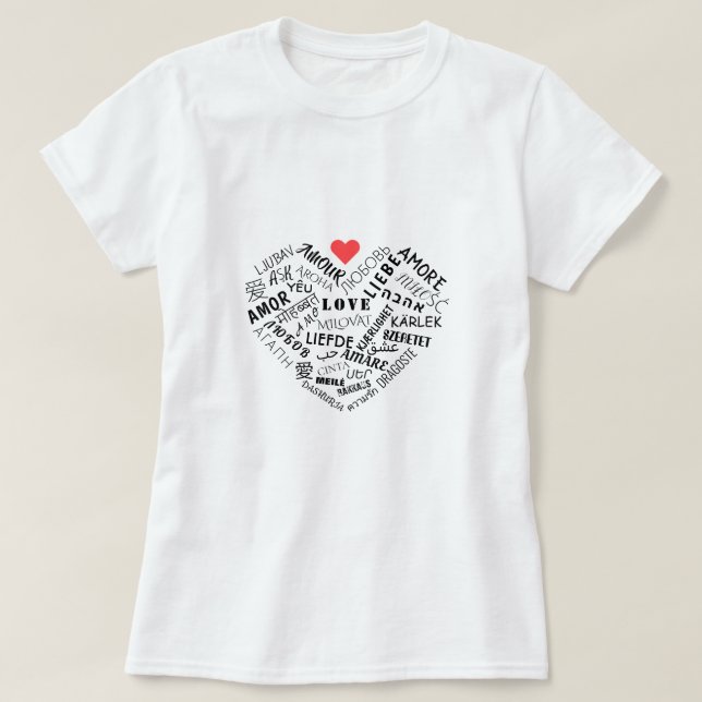 T-Shirt with LOVE Text (Design Front)