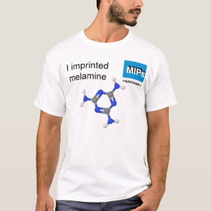 T-shirt with melamine ball and stick model