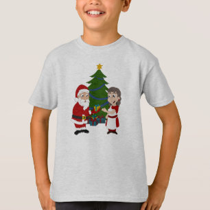 T-shirt with Mr. and Mrs. Claus