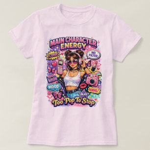 T-Shirt with Pop Print