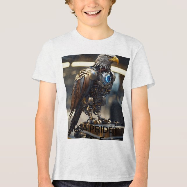 T-shirt with Robert eagle  Tri-Blend Shirt (Front)