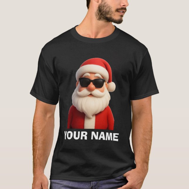 T-shirt with santa and your name (Front)