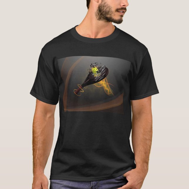 t-shirt with shovel of padel (Front)