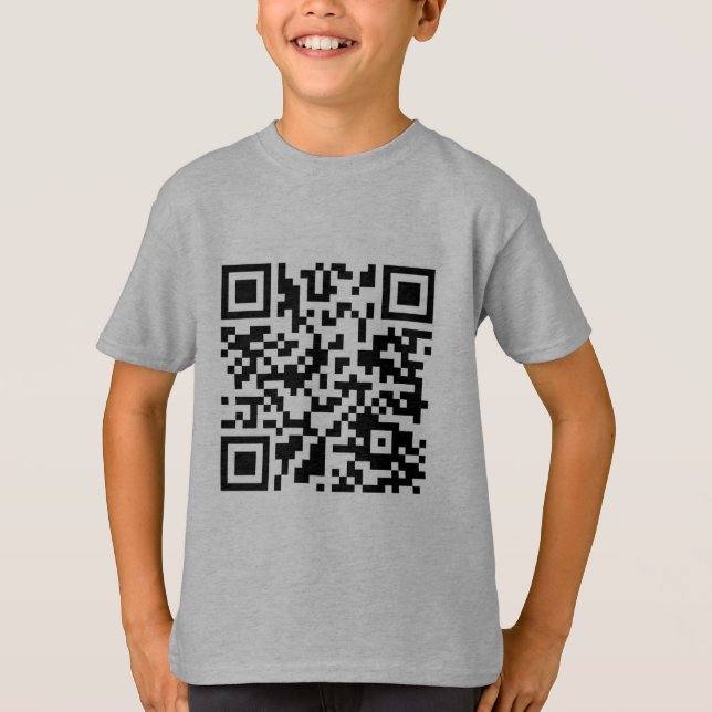 T-shirt with surprising QR code (Front)