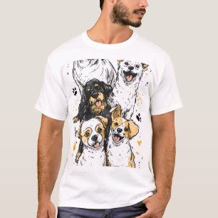 T-shirt with sweety dogs graphics