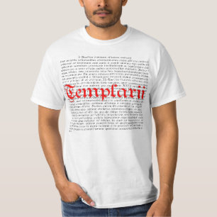 T-shirt with Templar Order Rules and Trademark