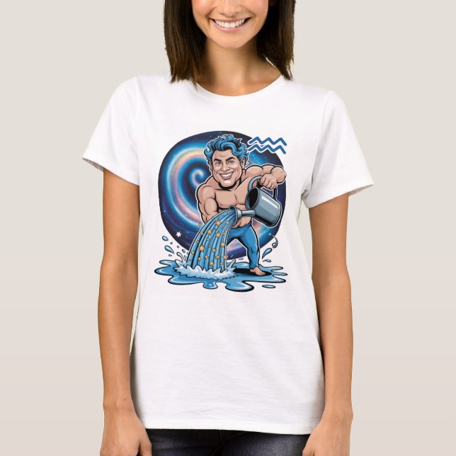 T-shirt with the Aquarius zodiac sign (Front)
