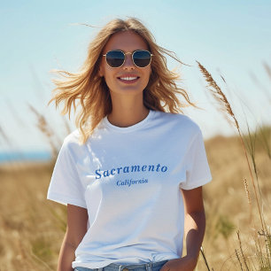 T-shirt with the name of the state and town