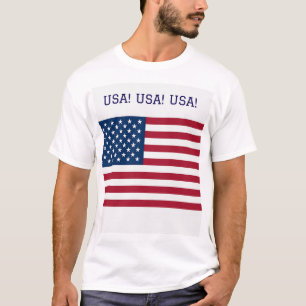 T-Shirt with US and Union Jack flags
