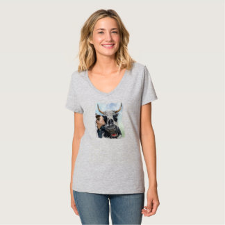 T-Shirt with watercolor and message