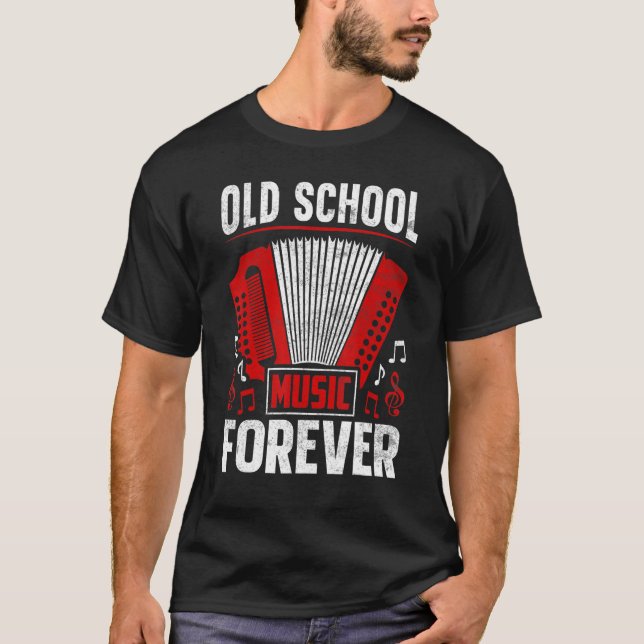 T-ShirtAir Accordion Player Old School Music Forev T-Shirt (Front)