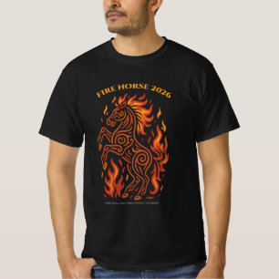 T-ShirtFire Horse 2026 – Zodiac Tattoo Art T-Shirt