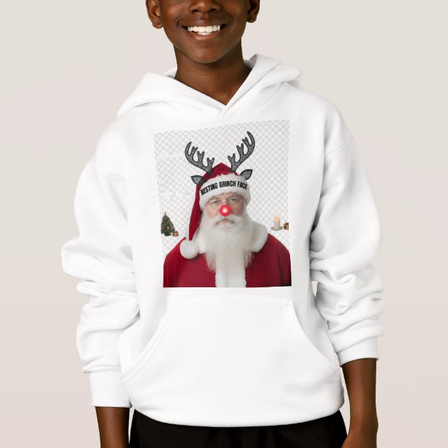 T-ShirtResting Grinch Face Santa Claus T-Shirt | F (Front)