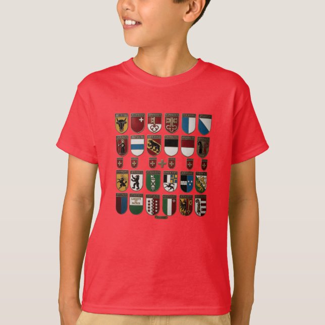 T-Shirts Switzerland Cantons Graphic (Front)