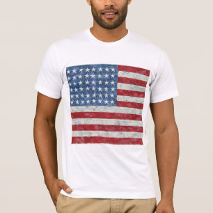 T-Shirts - US Flag Hand Painted