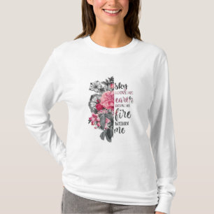 T-shirts with floral design