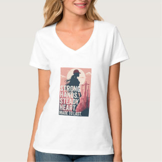 T-ShirtStrong Female Construction Worker Poster  T-Shirt
