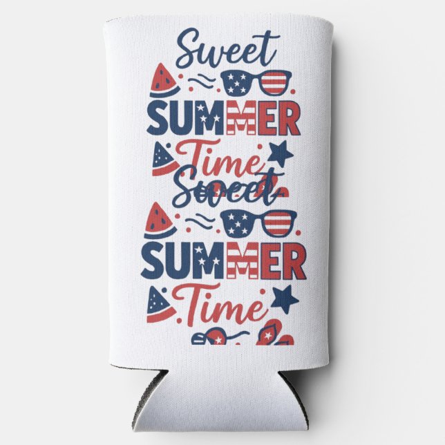 T_shrit Land of the Free – American Spirit  Seltzer Can Cooler (Front)