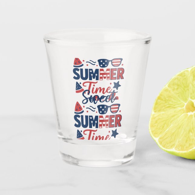 T_shrit Land of the Free – American Spirit  Shot Glass (Front)