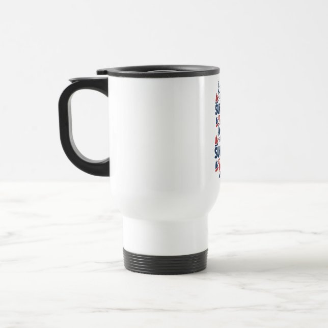T_shrit Land of the Free – American Spirit  Travel Mug (Left)