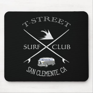 T-street Surf Club San Clemente California Mouse Mat