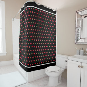 T&T Heart Flag Shower Curtain