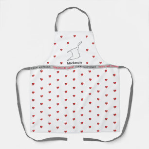 T&T Map with Heart Flag and Your Name Apron