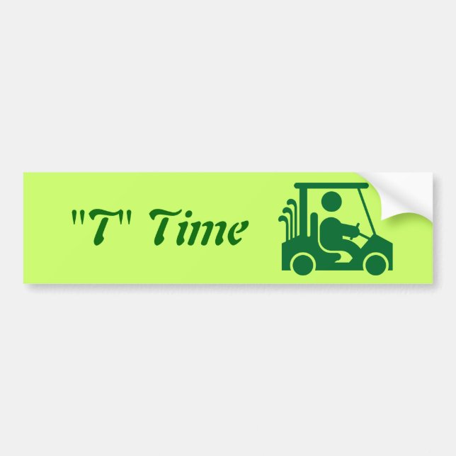 "T" Time Golf Bumper Sticker (Front)