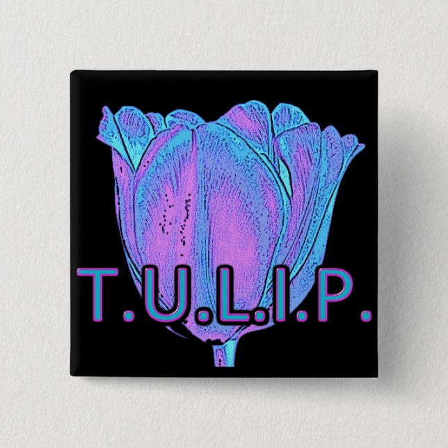 T.U.L.I.P 15 CM SQUARE BADGE (Front)