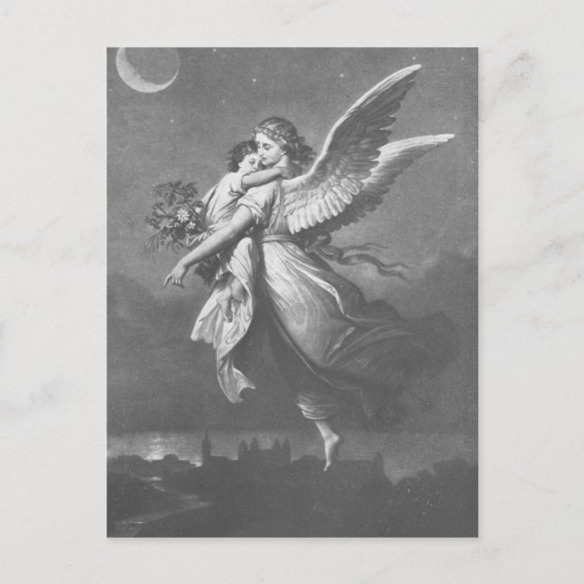 "'T was an angel visted the green earth." Postcard (Front)