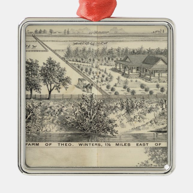 T Winters farm Metal Tree Decoration (Front)