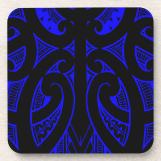 Ta Moko traditional Maori tattoo design koru shape Coaster